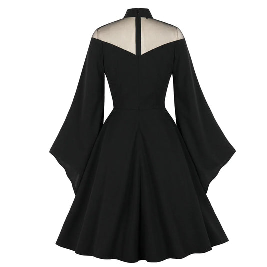 Formal attire Dresses: Women Gothic Black Dress Medieval Retro Queen Princess