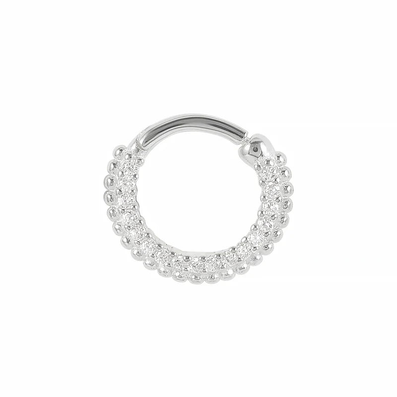 ROXI Multible Crystal Hoop Earrings for Women 2021 925 Sterling Silver Ear Nose Jewelry Earrings Heart Round joyas de plata 925