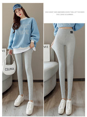 Winter Women Pants Thermal Fleece Thicken Leggings High Waist Ribbed Leggings