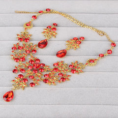 Multiple Colors Water Drop Wedding Bridal Formal Party Prom Jewelry Sets