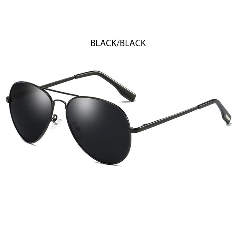 Sunglasses Men Luxury Metal Black Aviation Sun Glasses Male