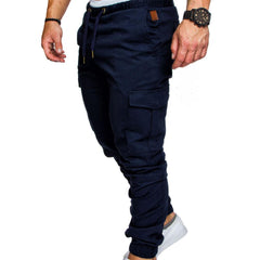 Men's Casual Jogging Pants Solid Color Pocket Pants Sports Pants