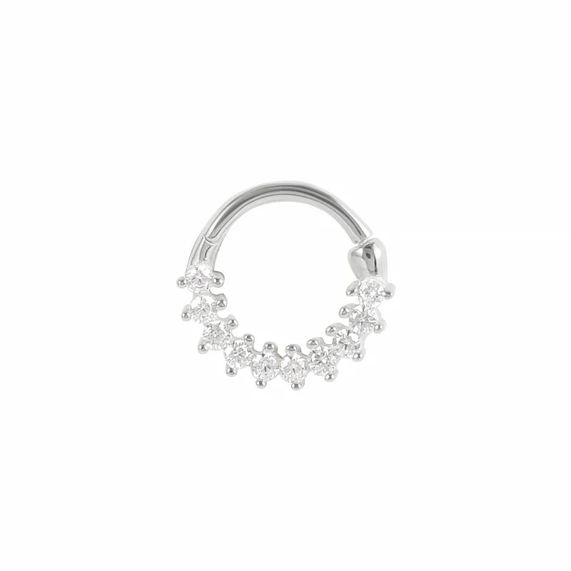 ROXI Multible Crystal Hoop Earrings for Women 2021 925 Sterling Silver Ear Nose Jewelry Earrings Heart Round joyas de plata 925