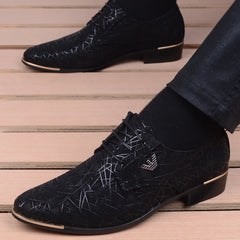 Men Wedding Shoes Microfiber Leather Formal Business Pointed Toe for Man Dress Shoes