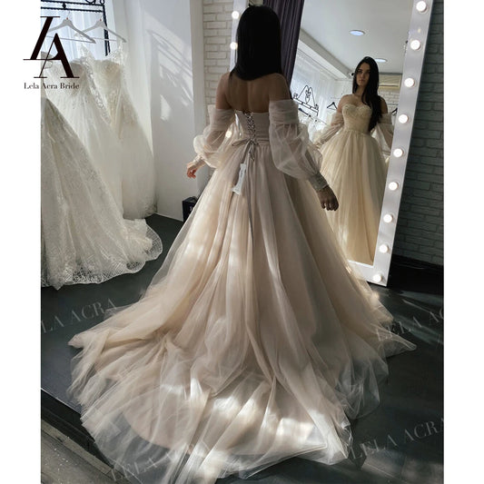 White Bridesmaid Dresses: Beach Wedding Dresses 2 In 1 Sleeve A-Line Bridal Gown