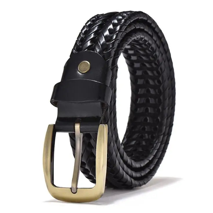 Women Braided Belt For Men's Woven Belt Luxury Genuine Leather Cow Straps Hand Knitted Designer Men For Jeans Girdle Male Belts