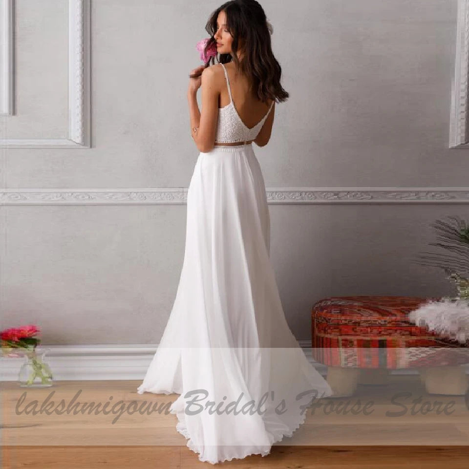 White Bridesmaid Dresses: Wedding Dress for Chic Boho Bridal Reception Wedding Party
