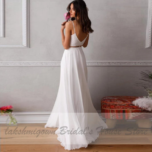 White Bridesmaid Dresses: Wedding Dress for Chic Boho Bridal Reception Wedding Party