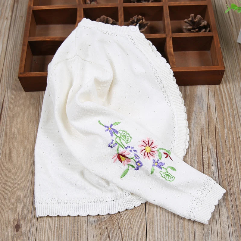 White Girls Jacket Cardigan Shawl Outcoat Girl  Kids Girls Clothes