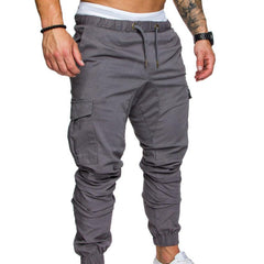 Men's Casual Jogging Pants Solid Color Pocket Pants Sports Pants