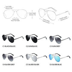 Sunglasses Men Luxury Metal Black Aviation Sun Glasses Male