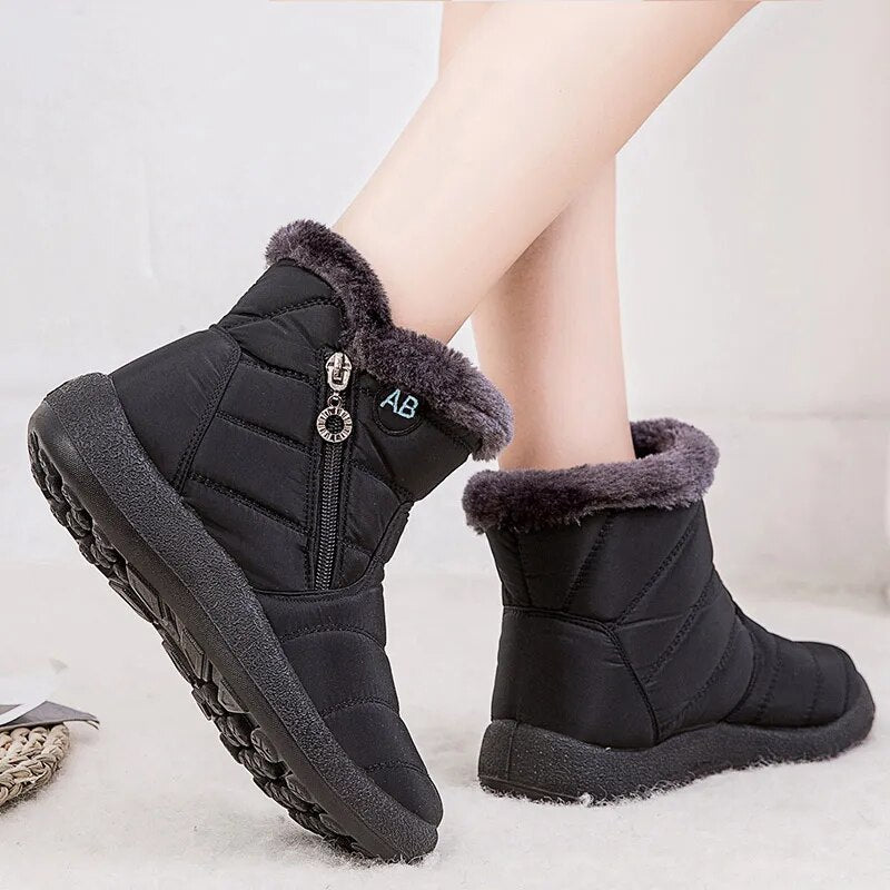 Winter Women Boots Thick Bottom Ankle Boots Women Waterproof Boots