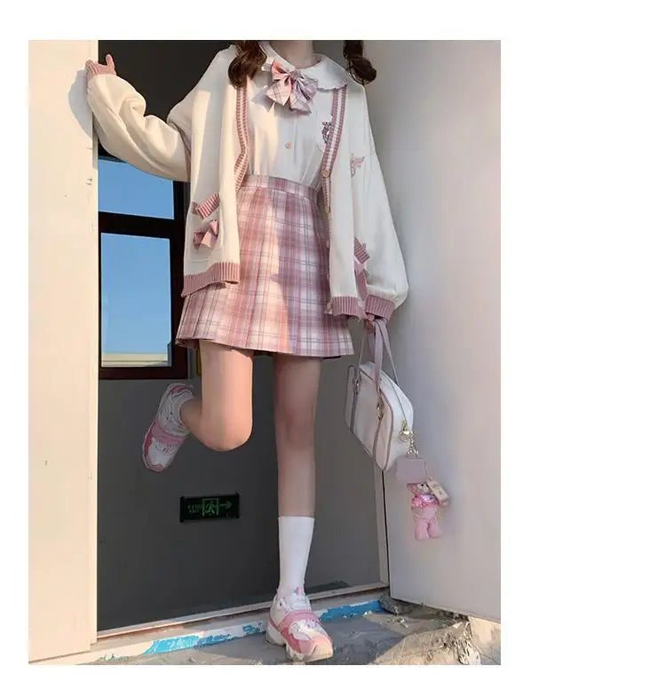 Autumn Winter Women Sweater Loose Japanese Style Sweet Knitted Cardigan