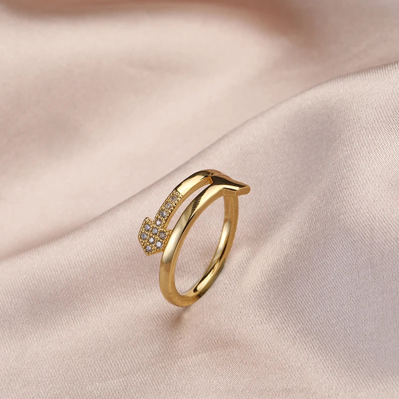 Stainless Steel Wedding Rings For Women Adjustable Engagement Women's Ring