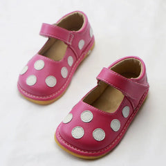 Girls Sandals with Sounds Kids Leather Shoes Children Polka Dot Sneakers Princess