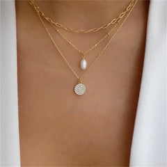 Bls-miracle Boho Fashion Gold Color Heart-Shaped Necklace For Women Trendy