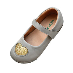 Full-grain Leather Girls Casual Shoes Kickproof Design Princess Baby Shoes