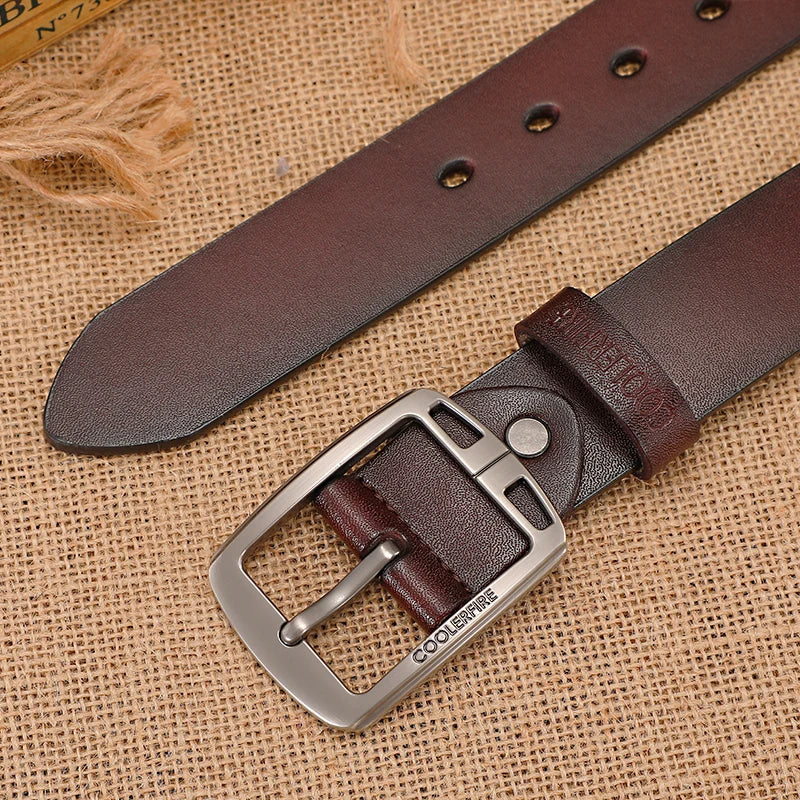 Men Genuine Leather Belts Cowskin Classic Designers Belts for Men Vintage Westernboy Leisure Casual Jeans Strap HQ223