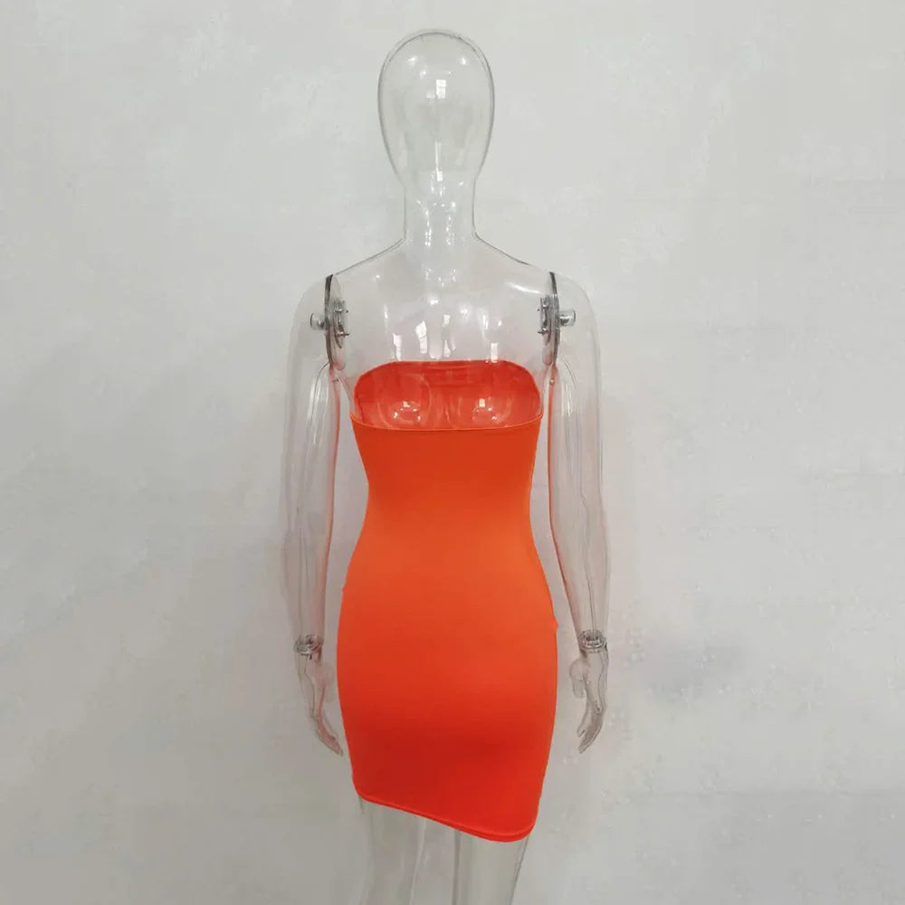 BKLD Sexy Off Shoulder Tube Dress Solid 2025 New Summer Women Bodycon Strapless Dress Black Mini Dress Women Slim Party Clubwear