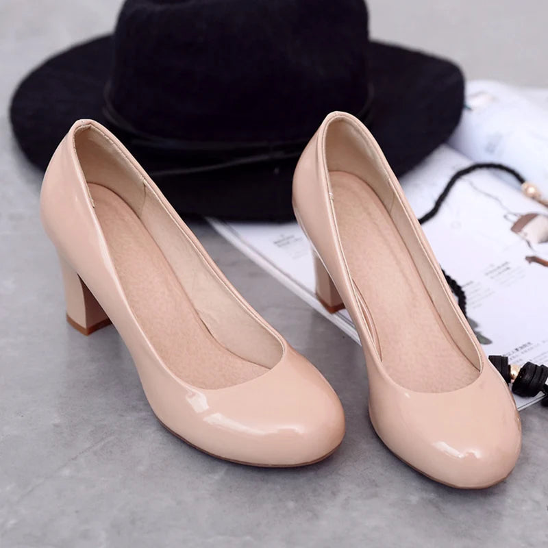 Elegant Red White Nude High Heel Women Pumps Shoe Large size 45 Casual Party Office Wedding Shoes Lady Dress Pump Comfortable