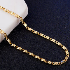 Gold Charm Chain Necklace For Women Man Wedding Fashion Jewelry