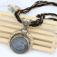 Vintage Necklace Jewelry Fashion Popular Retro Bohemia Style Multilayer Beads Chain