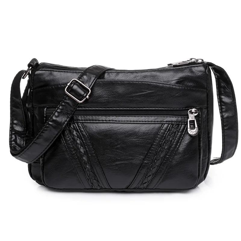 Fashion All-match Solid Color Messenger Bag High Capacity Womens Shoulder Bags