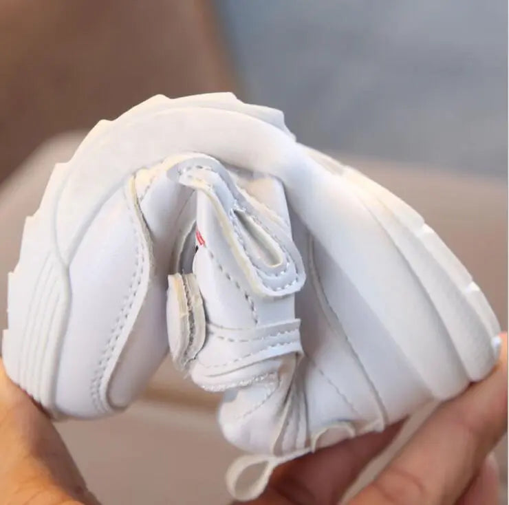 Boys Girls Fashion Sneakers Baby/Toddler Little Kids Leather Trainers Children School