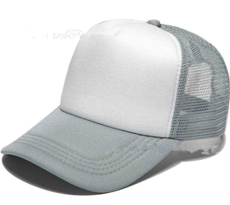 Free Custom Brand LOGO Text Design Personality DIY Trucker Hat AD Baseball Cap Men Women Blank Mesh Adjustable Hat