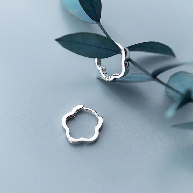 TrustDavis Man/Women's 925 Sterling Silver Hoop Earrings Cute Neat Gift For Girls/Boys Fine Jewelry Accessory Party Gift  DA1417