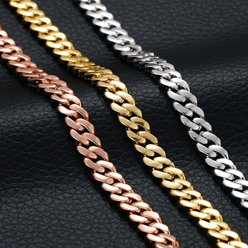 6mm 8mm Miami Cuban Chain Bracelet for Men Women Hip Hop 5A Cubic Zirconia Iced Out Jewelry