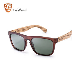 Sunglasses for Men Zebra Wood Polarized Sun glasses Rectangle Lenses