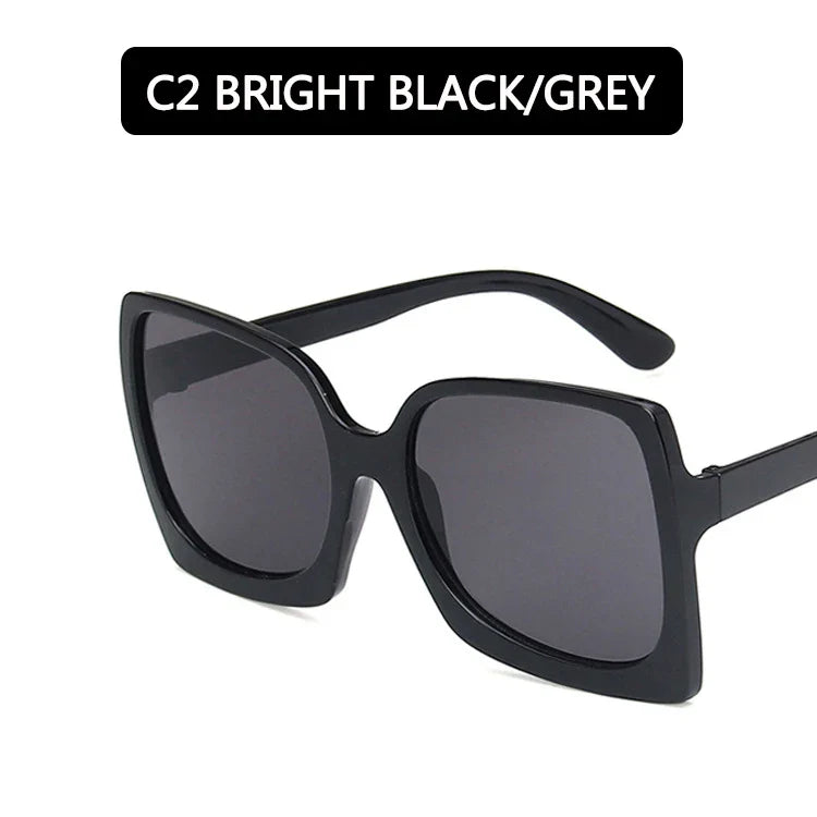 Big Frame Fashion Oversized Sunglasses Women Brand Designer Plastic Female Gradient Sun Glasses gafas de sol mujer UV400