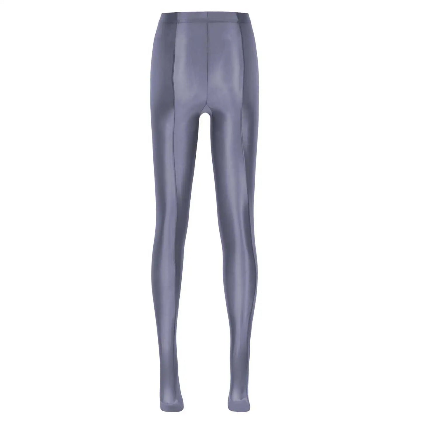 Women Glossy Solid Color Pantyhose High Waist Tights Stockings Footed Leggings