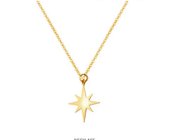 316 L Stainless Steel Necklace For Women Gold Plated Star Pendant Clavicle Necklaces