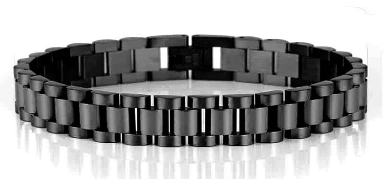 10MM Watchband Style Men's Bracelets For Women Man Ladies Gold Color Stainless Steel Mannen Armband Male Jewelry Accessories New