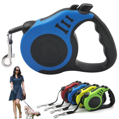 3/5M Dog Leash Durable Automatic Retractable Leashes Cat Puppy Walking Running