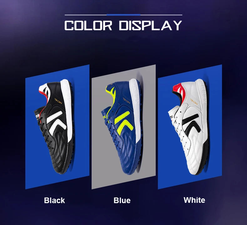 Soccer Shoes TF Football Boots Calf-Skin Cleats  Professional Futsal Original