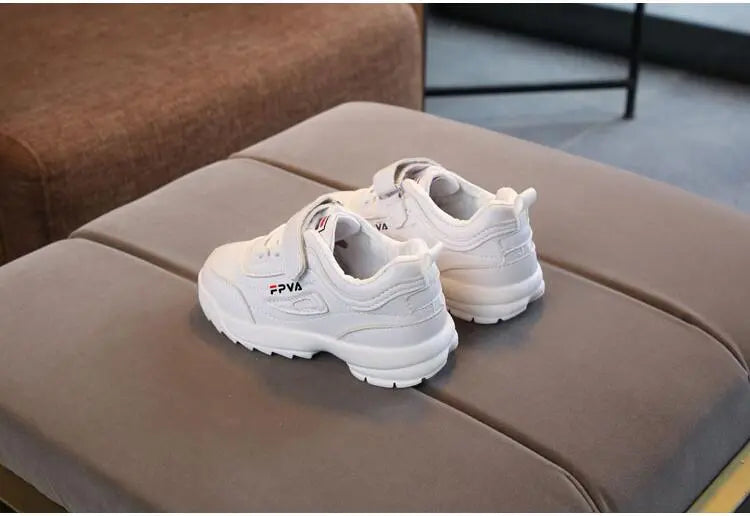Boys Girls Fashion Sneakers Baby/Toddler Little Kids Leather Trainers Children School