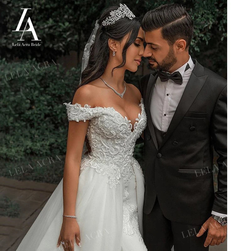 White Bridesmaid Dresses: Wedding Dress Appliques Bridal Gown Princess