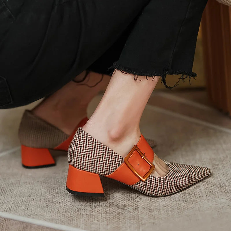 Mary Jane Shoes Woman Fashion 2022 Spring Brand Design Women Pumps High Heels Femme Pointed Toe Party Ladies Shoes Heels Women