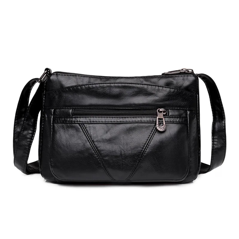 Fashion All-match Solid Color Messenger Bag High Capacity Womens Shoulder Bags