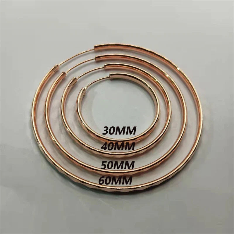 Somilia - Women's Big Hoop Earrings, New Collection 100% 925 Sterling Silver Jewelry Fashion Women18K Golden серьги кольца