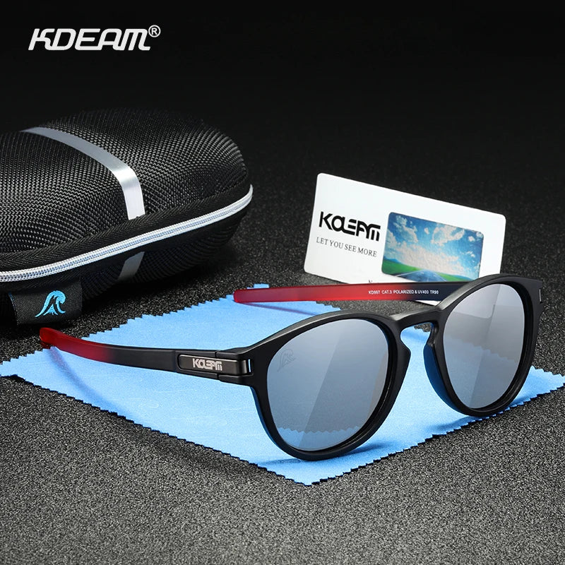 Sunglasses Men Flexible TR90 Frame Keyhole Bridge Mirror Coating