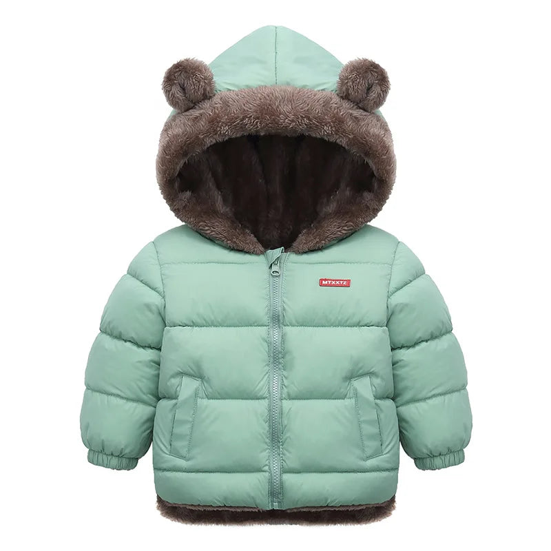 Winter Kids Thicken Jackets For Girls Coats Boys Jackets Plus Cashmere Jackets