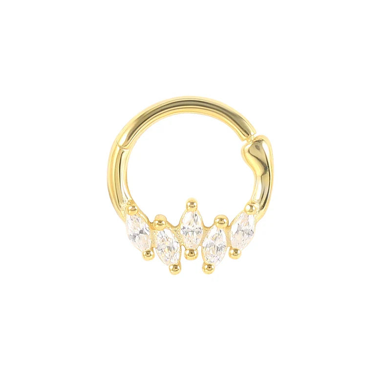 ROXI Multible Crystal Hoop Earrings for Women 2021 925 Sterling Silver Ear Nose Jewelry Earrings Heart Round joyas de plata 925