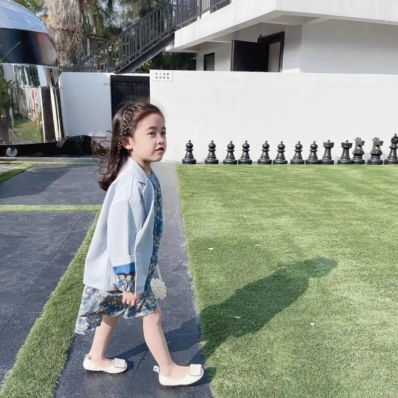 Spring fall kids girl's clothes casual suit jacket for baby birthday children girl's clothing