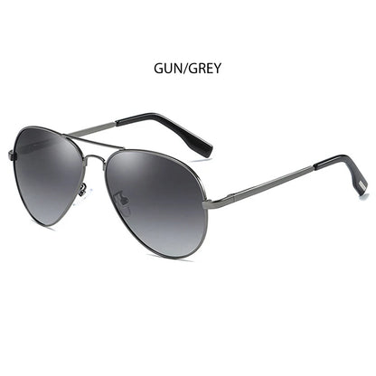 Sunglasses Men Luxury Metal Black Aviation Sun Glasses Male