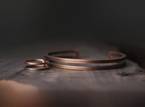 Pure Copper Handcrafted Metal Bracelet Rustic Vingtage Punk Unisex Cuff Bangle Carved Handmade Manmade Jewelry Men Women Gift