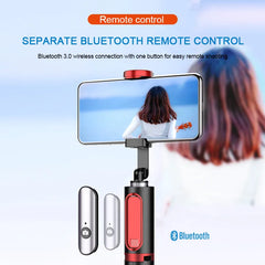 Wireless Bluetooth compatible Selfie Stick Extendable Monopod Remote Control Gimbal